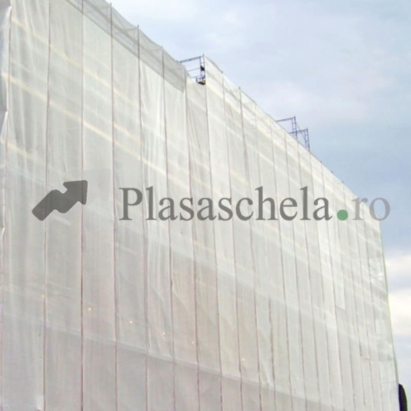 Plasa 150mp, protectie schela, culoare alba, 70gr, in rola